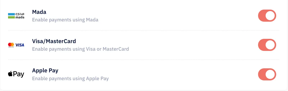 Payment Methods